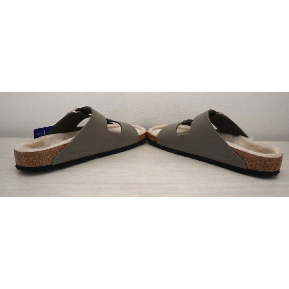 Birkenstock WMN Sz EUR 42 US 11 Green Arizona Shearling-Lined Slide Sandals - Picture 11 of 13